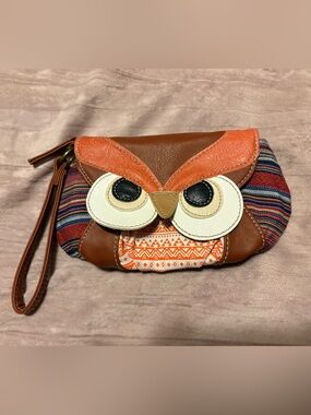 Whimsical Owl Wristlet